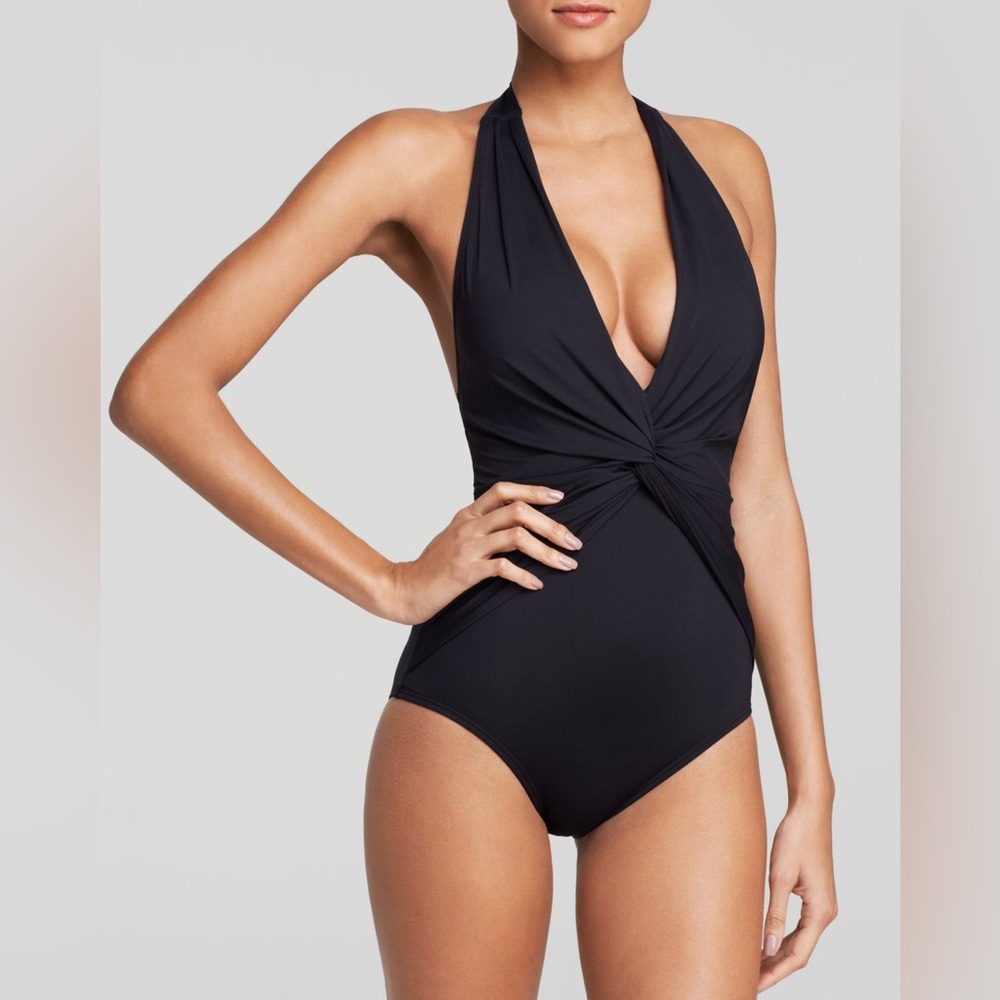 MICHAEL Michael Kors V-Neck Halter Swimsuit Size 8